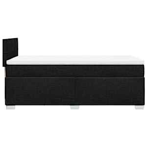 Box spring postel s matrací černá 100 x 200 cm textil - obrázek 5