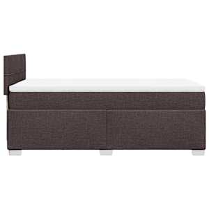 Box spring postel s matrací tmavě hnědá 100 x 200 cm textil - obrázek 5