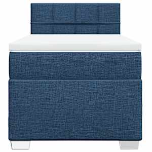 Box spring postel s matrací modrá 100 x 200 cm textil - obrázek 4