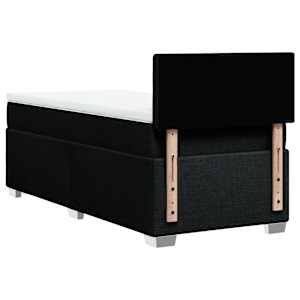 Box spring postel s matrací černá 100 x 200 cm textil - obrázek 6