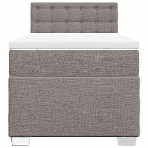 Box spring postel s matrací taupe 100 x 200 cm textil - obrázek 4