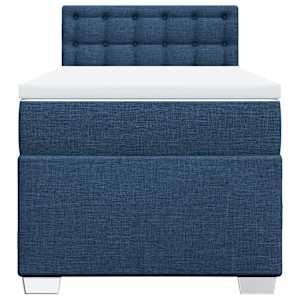 Box spring postel s matrací modrá 100 x 200 cm textil - obrázek 4
