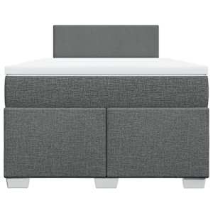 Box spring postel s matrací tmavě šedá 120x190 cm textil - obrázek 4