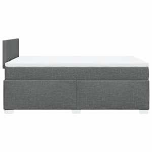 Box spring postel s matrací tmavě šedá 120x190 cm textil - obrázek 5
