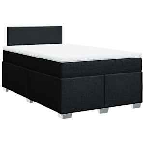 Box spring postel s matrací černá 120x190 cm textil - obrázek 2