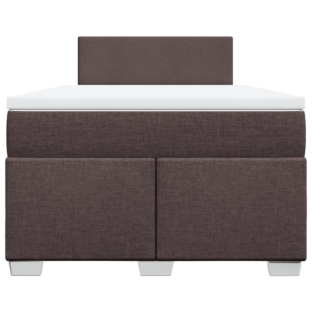 vidaXL Boxspring met matras stof donkerbruin 120x190 cm bruin, foto 4