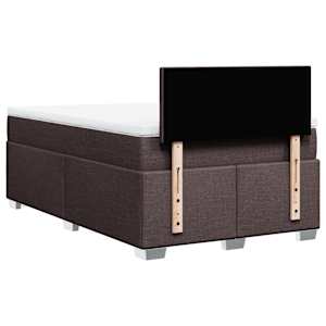 Box spring postel s matrací tmavě hnědá 120x190 cm textil - obrázek 6