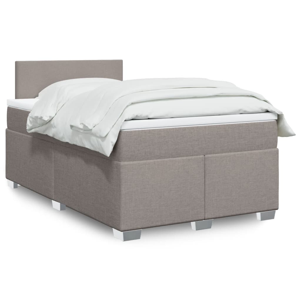 Boxspringbett mit Matratze Taupe 120×190 cm Stoff