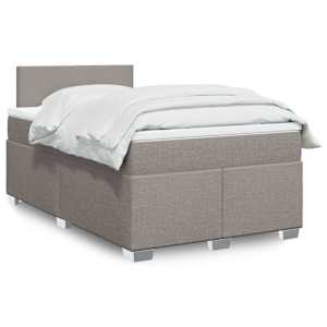 Box spring postel s matrací taupe 120x190 cm textil - obrázek 1