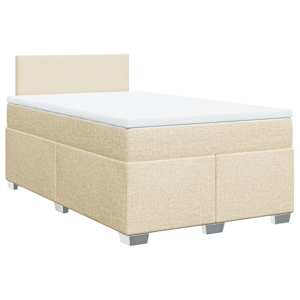 Box spring postel s matrací krémová 120x190 cm textil - obrázek 2
