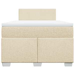 Box spring postel s matrací krémová 120x190 cm textil - obrázek 4