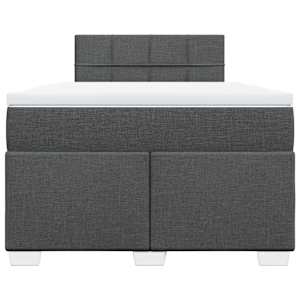 Box spring postel s matrací tmavě šedá 120x190 cm textil - obrázek 4