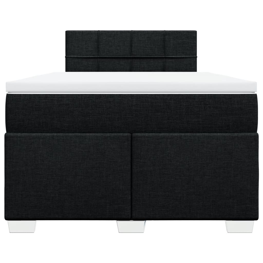 vidaXL Boxspring met matras stof zwart 120x190 cm, foto 4