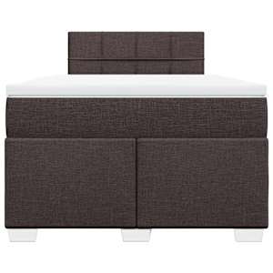Box spring postel s matrací tmavě hnědá 120x190 cm textil - obrázek 4