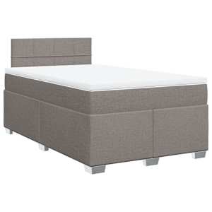 Box spring postel s matrací taupe 120x190 cm textil - obrázek 2