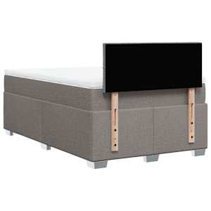 Box spring postel s matrací taupe 120x190 cm textil - obrázek 6
