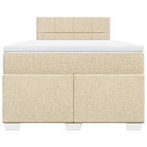 Box spring postel s matrací krémová 120x190 cm textil - obrázek 4