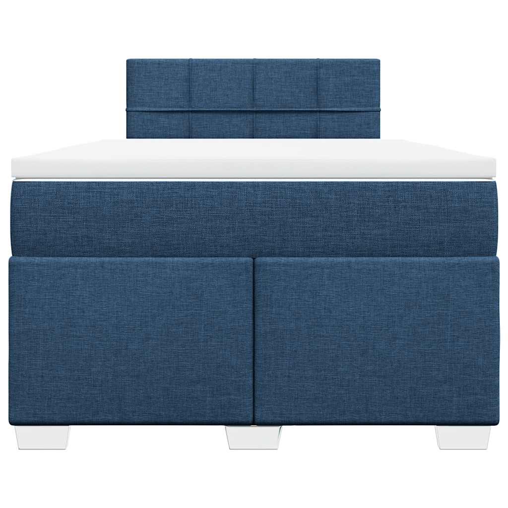 vidaXL Boxspring met matras stof blauw 120x190 cm, foto 4