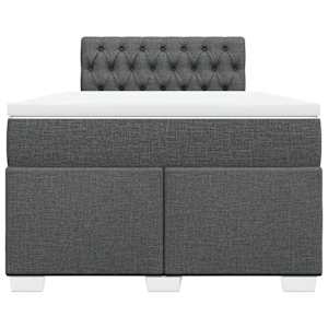 Box spring postel s matrací tmavě šedá 120x190 cm textil - obrázek 4