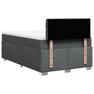 Box spring postel s matrací tmavě šedá 120x190 cm textil - obrázek 6