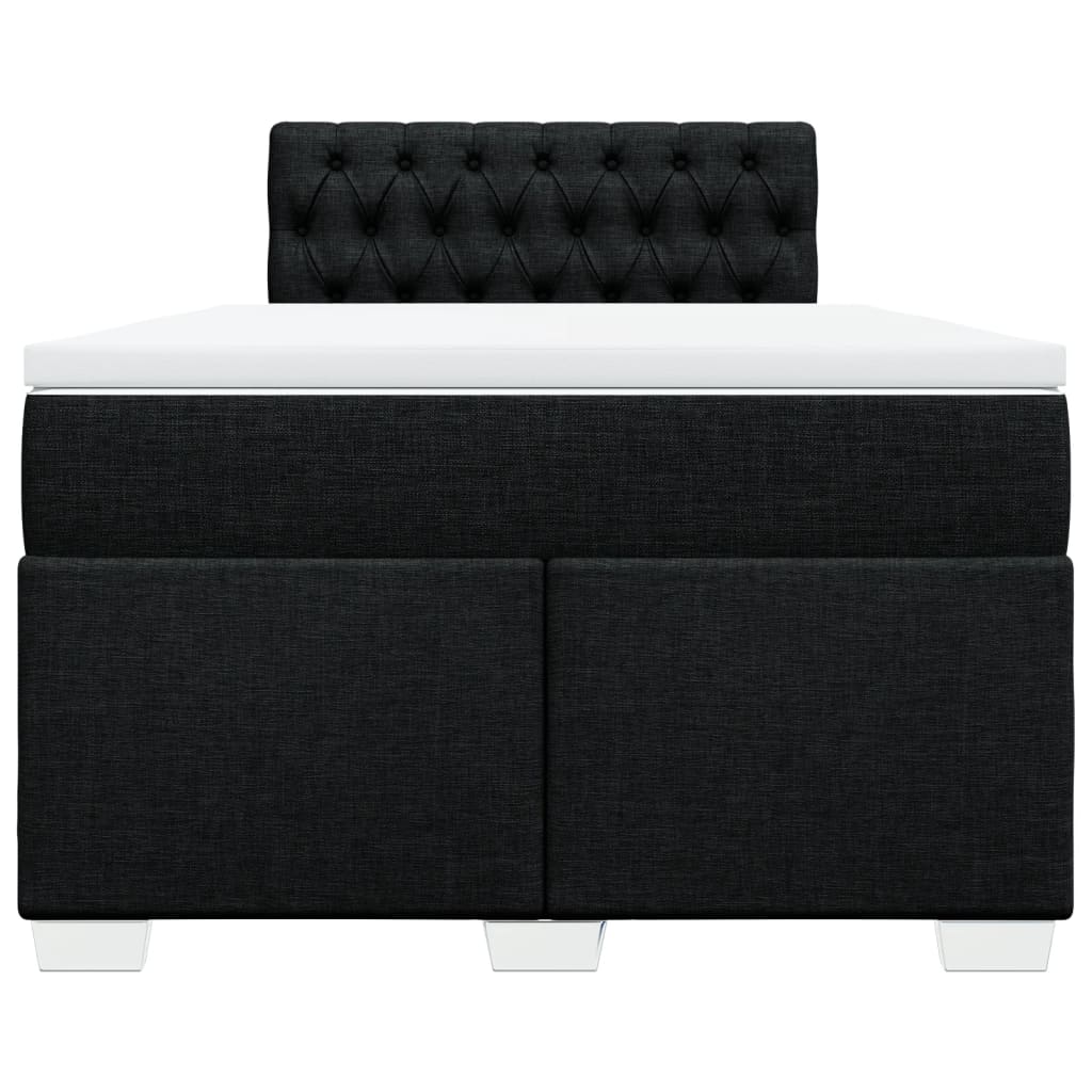 vidaXL Boxspring met matras stof zwart 120x190 cm, foto 4