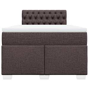 Box spring postel s matrací tmavě hnědá 120x190 cm textil - obrázek 4