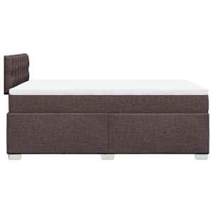 Box spring postel s matrací tmavě hnědá 120x190 cm textil - obrázek 5