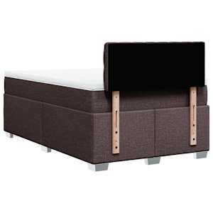 Box spring postel s matrací tmavě hnědá 120x190 cm textil - obrázek 6