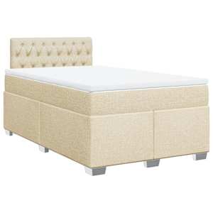 Box spring postel s matrací krémová 120x190 cm textil - obrázek 2