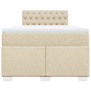 Box spring postel s matrací krémová 120x190 cm textil - obrázek 4