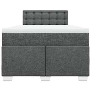 Box spring postel s matrací tmavě šedá 120x190 cm textil - obrázek 4