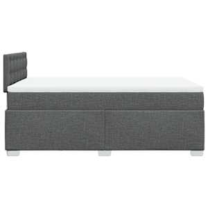Box spring postel s matrací tmavě šedá 120x190 cm textil - obrázek 5