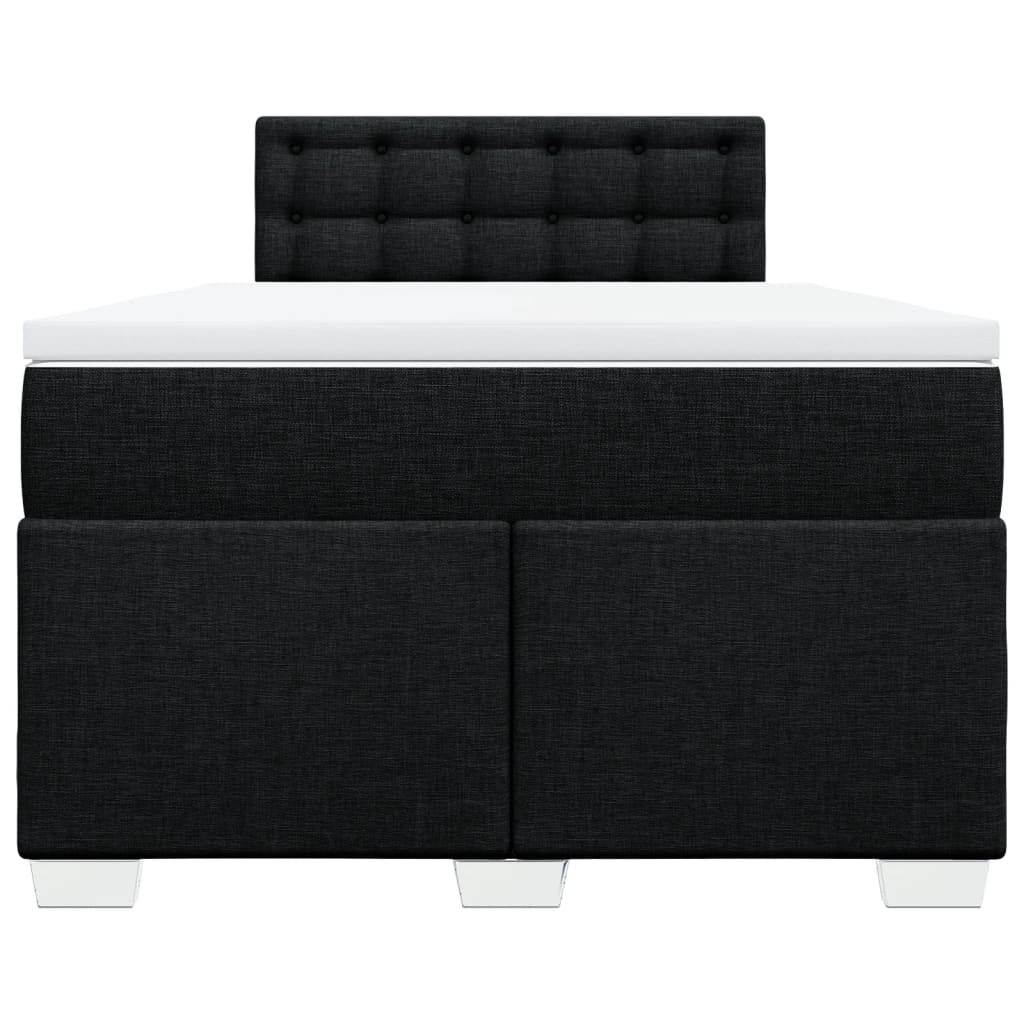vidaXL Boxspring met matras stof zwart 120x190 cm, foto 4