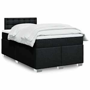 Box spring postel s matrací černá 120x190 cm textil - obrázek 1