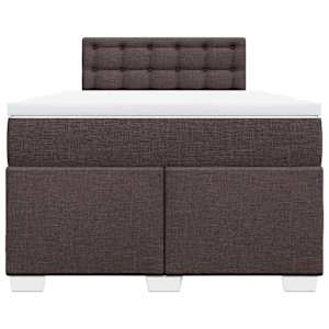 Box spring postel s matrací tmavě hnědá 120x190 cm textil - obrázek 4