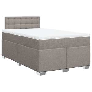 Box spring postel s matrací taupe 120x190 cm textil - obrázek 2