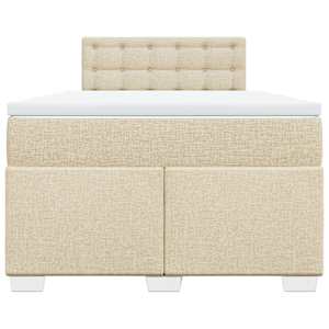 Box spring postel s matrací krémová 120x190 cm textil - obrázek 4