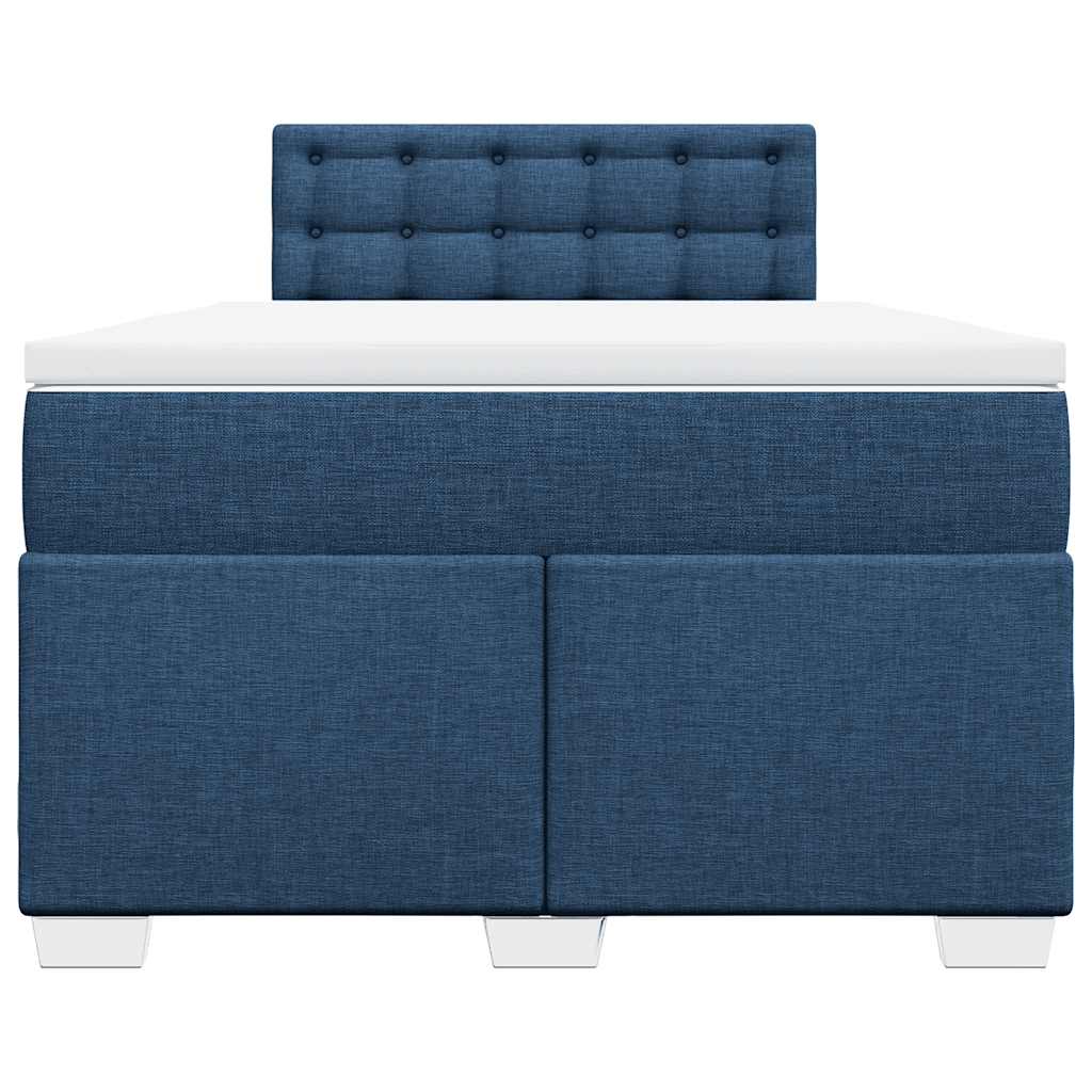 vidaXL Boxspring met matras stof blauw 120x190 cm, foto 4