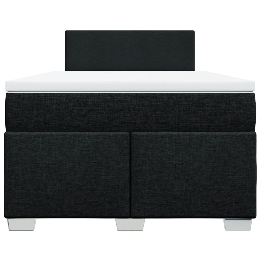 vidaXL Boxspring met matras stof zwart 120x200 cm, foto 4