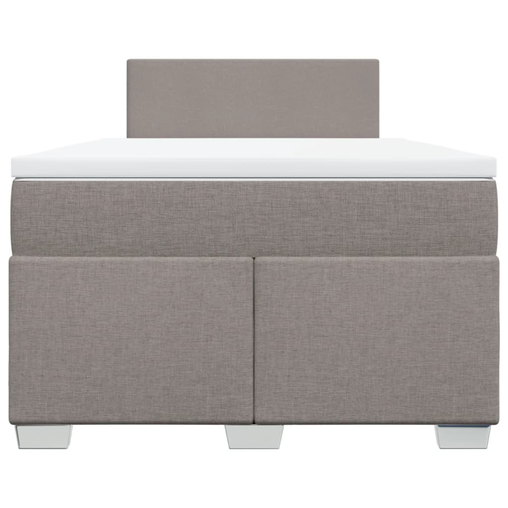 vidaXL Boxspring met matras stof taupe 120x200 cm, foto 4