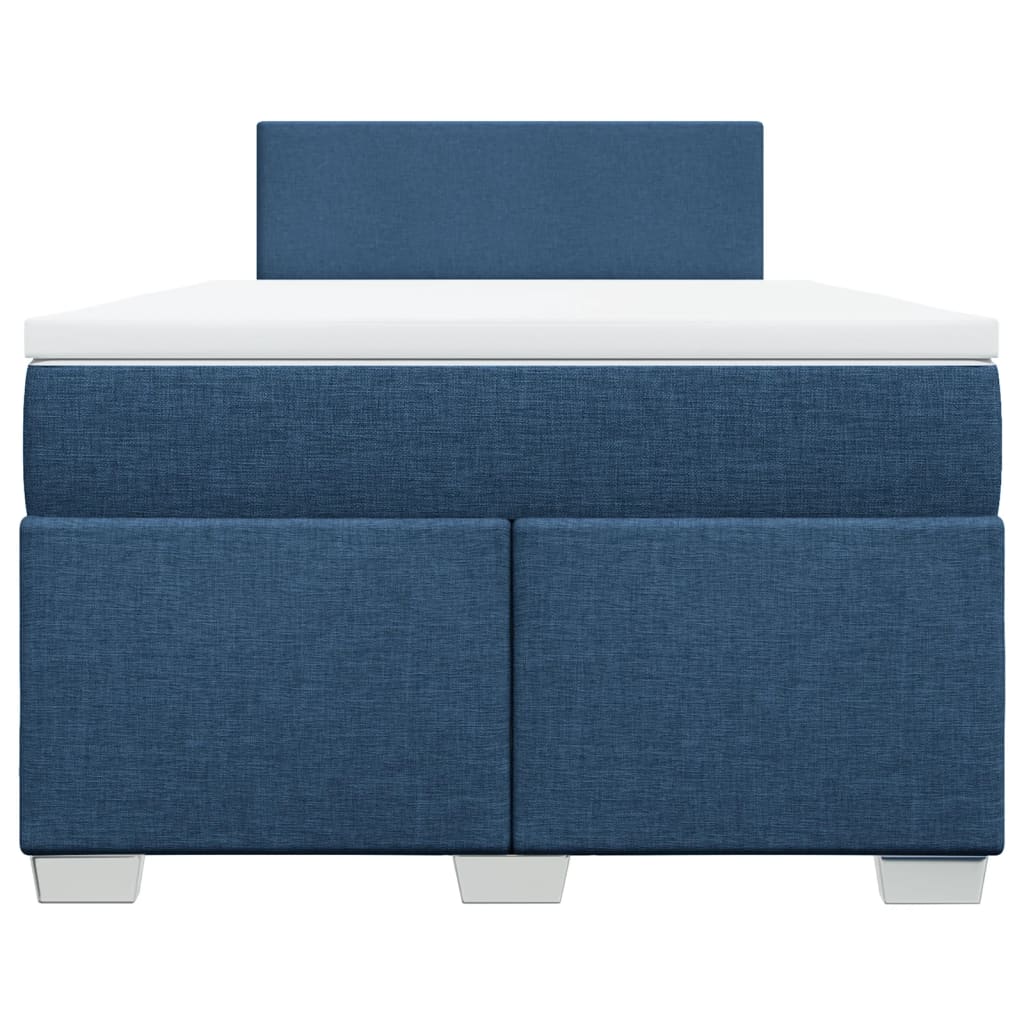 vidaXL Boxspring met matras stof blauw 120x200 cm, foto 4