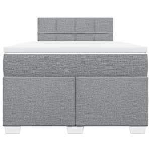 Box spring postel s matrací světle šedá 120 x 200 cm textil - obrázek 4