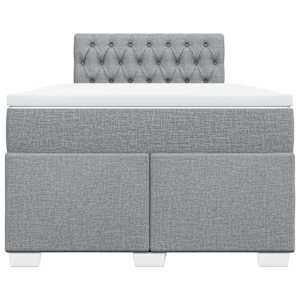 Box spring postel s matrací světle šedá 120 x 200 cm textil - obrázek 4