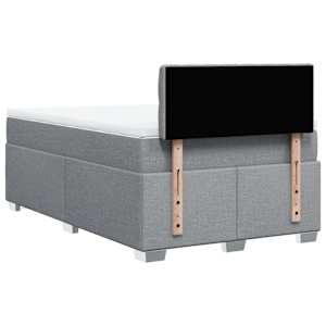 Box spring postel s matrací světle šedá 120 x 200 cm textil - obrázek 6