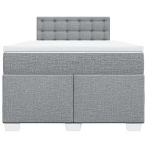 Box spring postel s matrací světle šedá 120 x 200 cm textil - obrázek 4