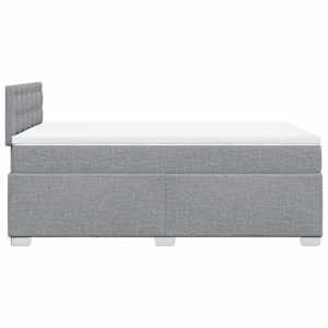 Box spring postel s matrací světle šedá 120 x 200 cm textil - obrázek 5