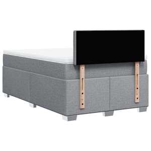 Box spring postel s matrací světle šedá 120 x 200 cm textil - obrázek 6