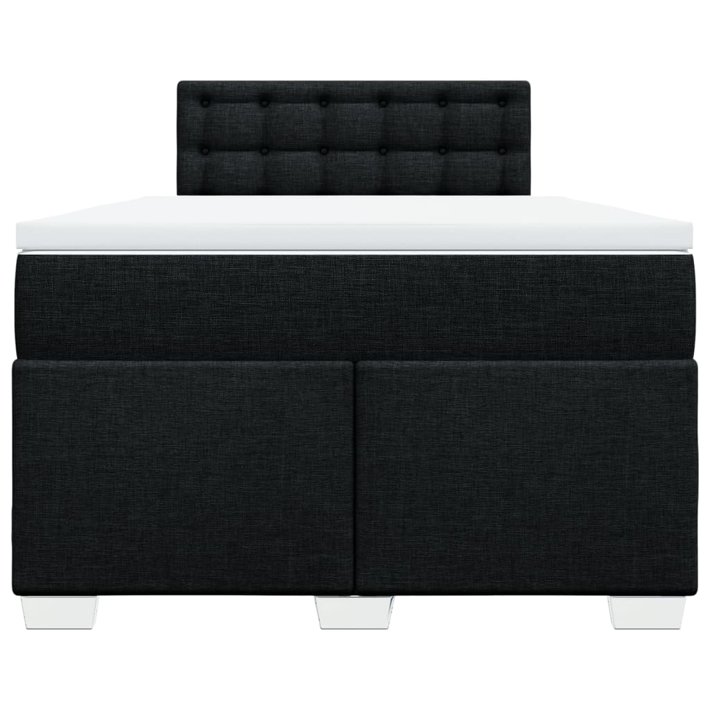 vidaXL Boxspring met matras stof zwart 120x200 cm, foto 4