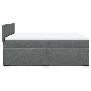 Box spring postel s matrací tmavě šedý 140 x 190 cm textil - obrázek 5