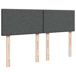 Box spring postel s matrací tmavě šedý 140 x 190 cm textil - obrázek 7